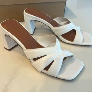 ASOS white heel sandal
